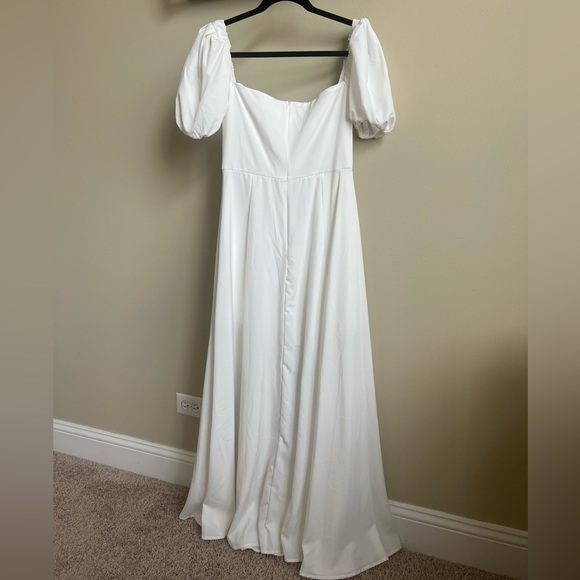 White Satin Dress - Picture 2 of 5
